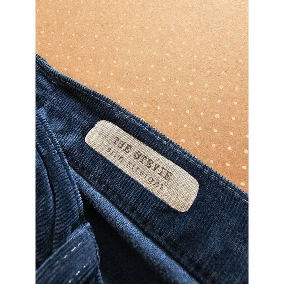 AG Adriano Goldschmied The Stevie Slim Straight Green Corduroy Pants 31x31 Men's - Picture 3 of 12